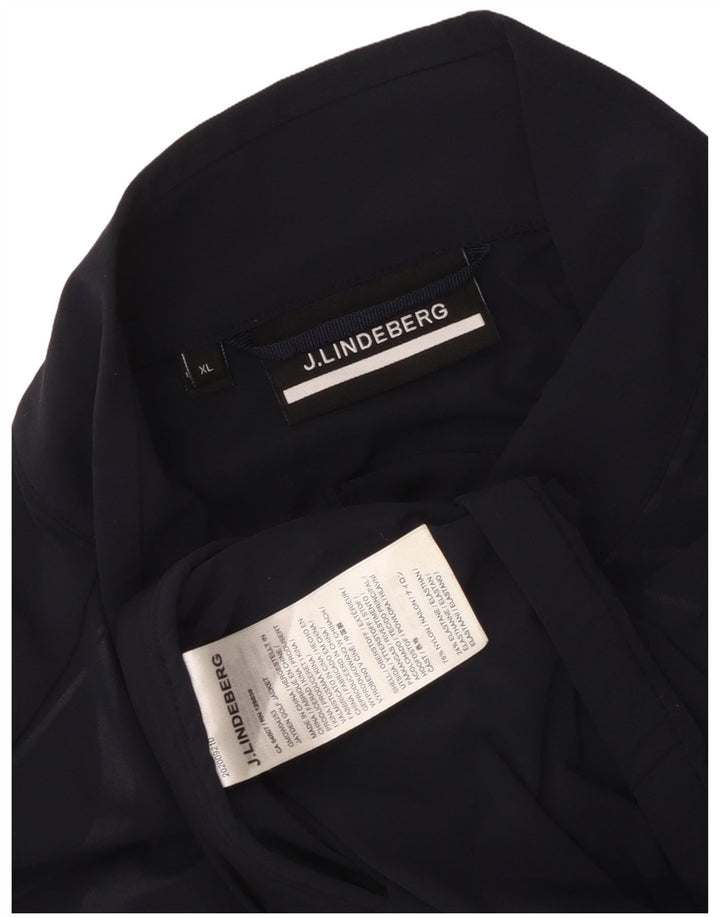 J.Lindeberg Herre træningsdragt Topjakke XL Marineblå Geometrisk Nylon