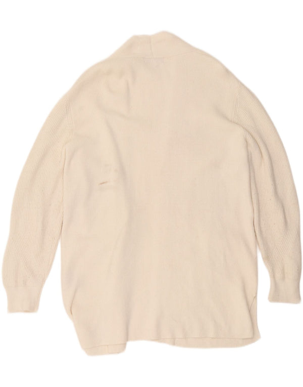 Marks & Spencer Dame Longline Åben Cardigan Sweater UK 16 Large Off White
