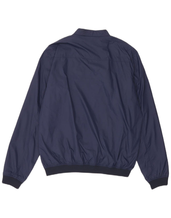 Replay Herre Graphic Bomber Jacket UK 40 Large Navy Blue Polyamide