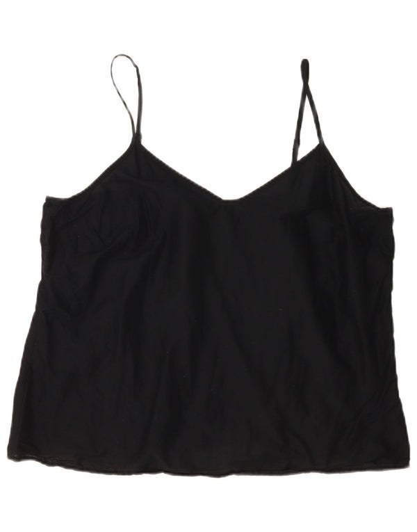 Marks & Spencer Dame Cami Top UK 16 Large Black Bomuld