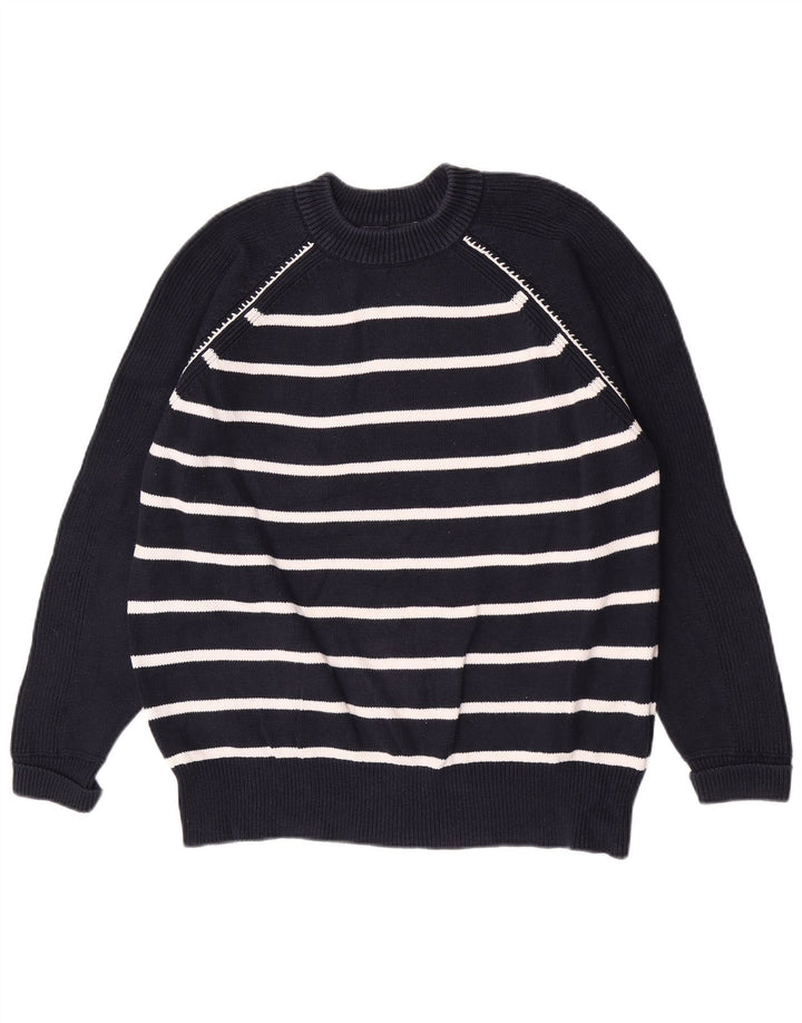 Marks & Spencer Herre sweater med rund hals, medium marineblå stribet