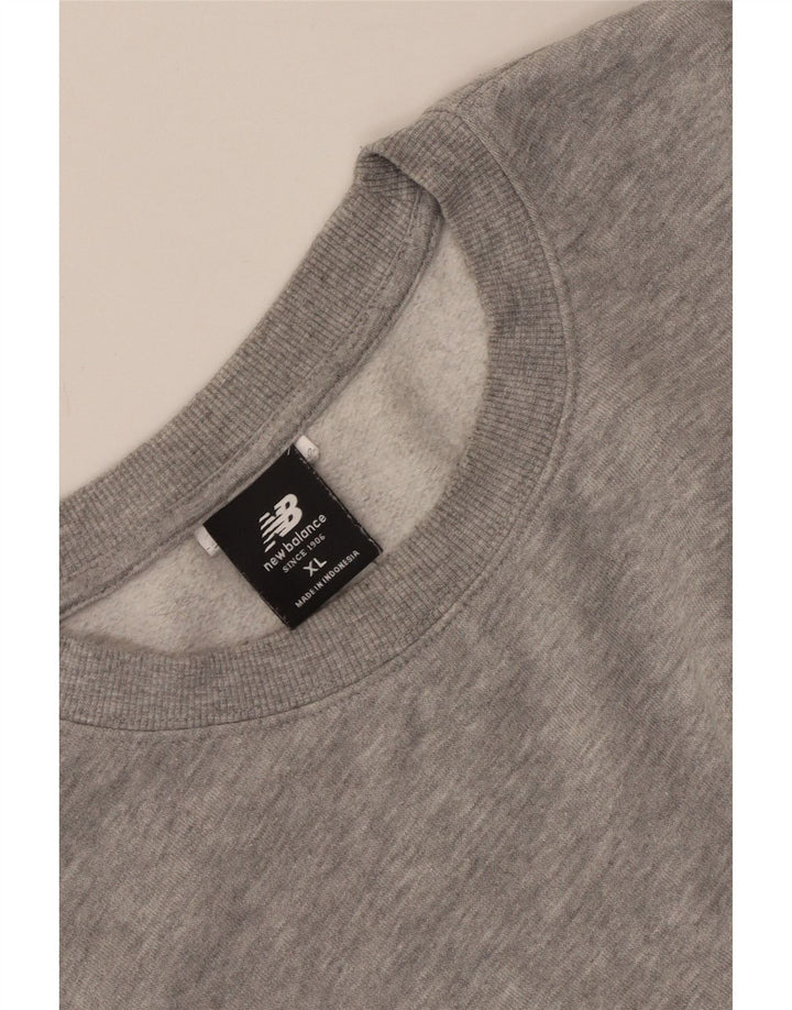 New Balance Herre Sweatshirt Jumper XL Grå Flecked