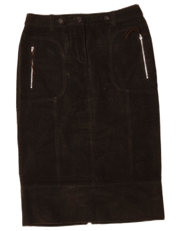 Marella Womens Corduroy Nederdel UK 10 Small W30 Brown Bomuld
