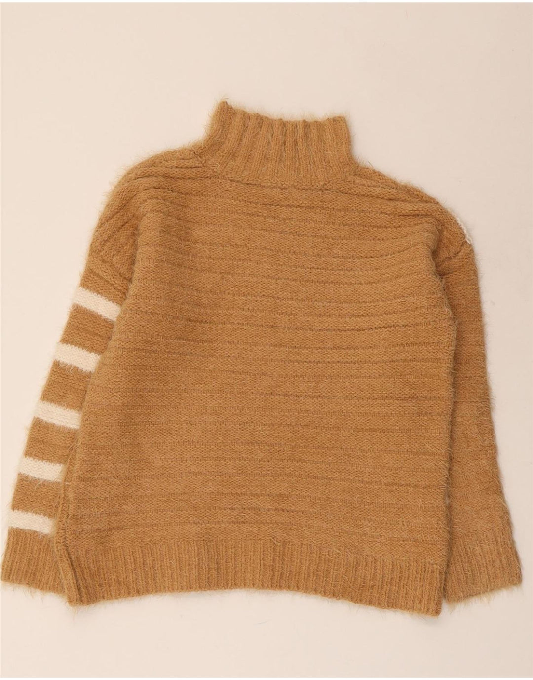 MARKS & SPENCER Dame Turtle Neck Jumper Sweater UK 10 Small Brown