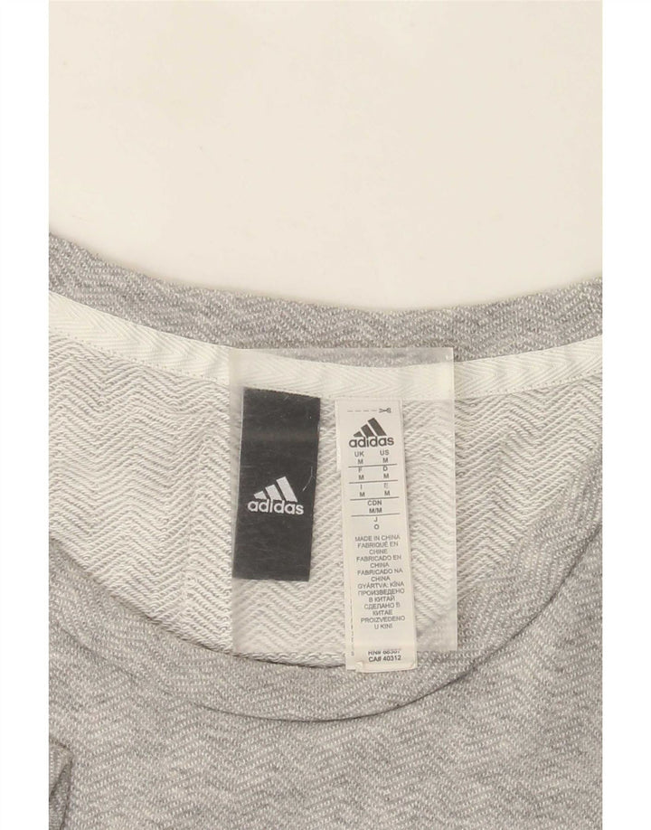 Adidas Herre grafisk T-shirt Top Medium Grey Flecked Bomuld