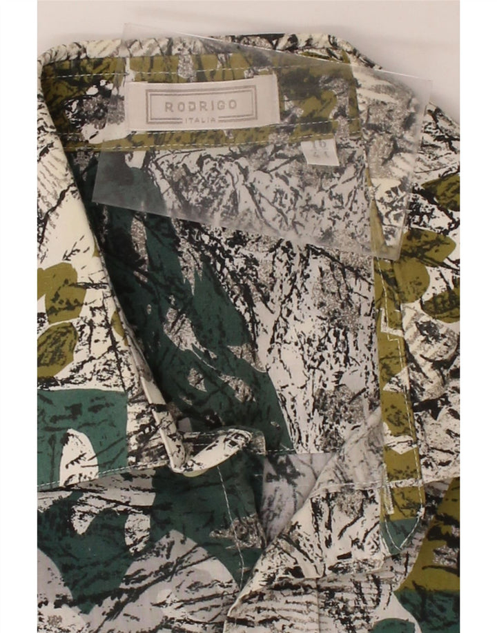 RODRIGO Mens Short Sleeve Shirt Size 16 41 Large Multicoloured Floral Vintage Rodrigo and Second-Hand Rodrigo from Messina Hembry 