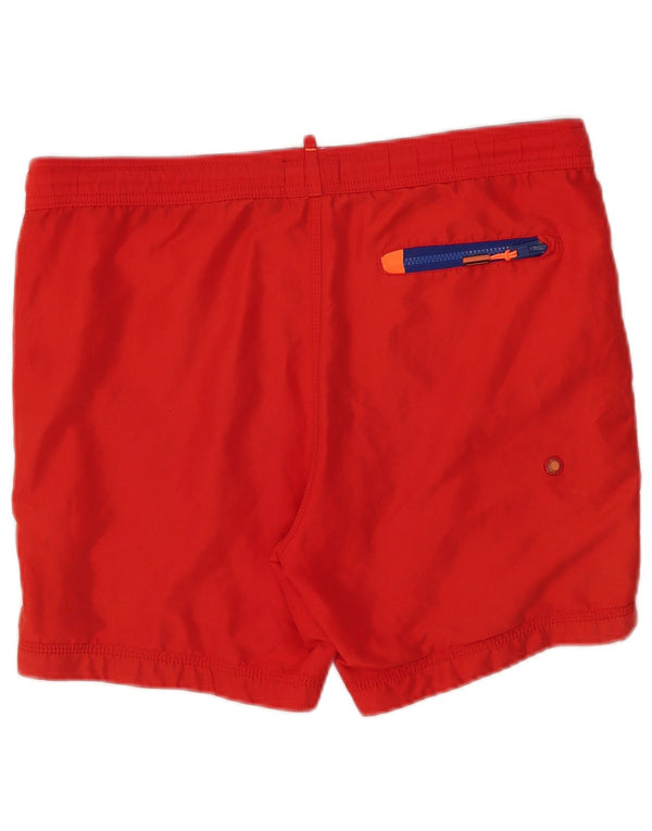 Superdry grafiske badeshorts til mænd, medium rød polyester