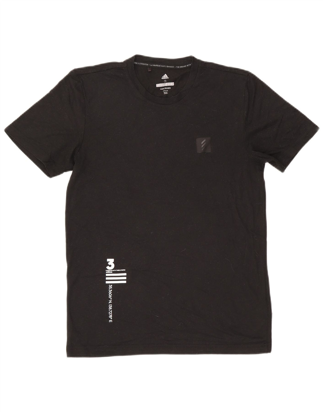 Adidas Herre grafisk T-shirt Top Lille sort polyester