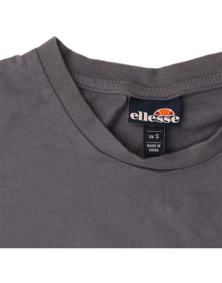 Ellesse Herre Grafisk T-Shirt Top Lille Grå Bomuld