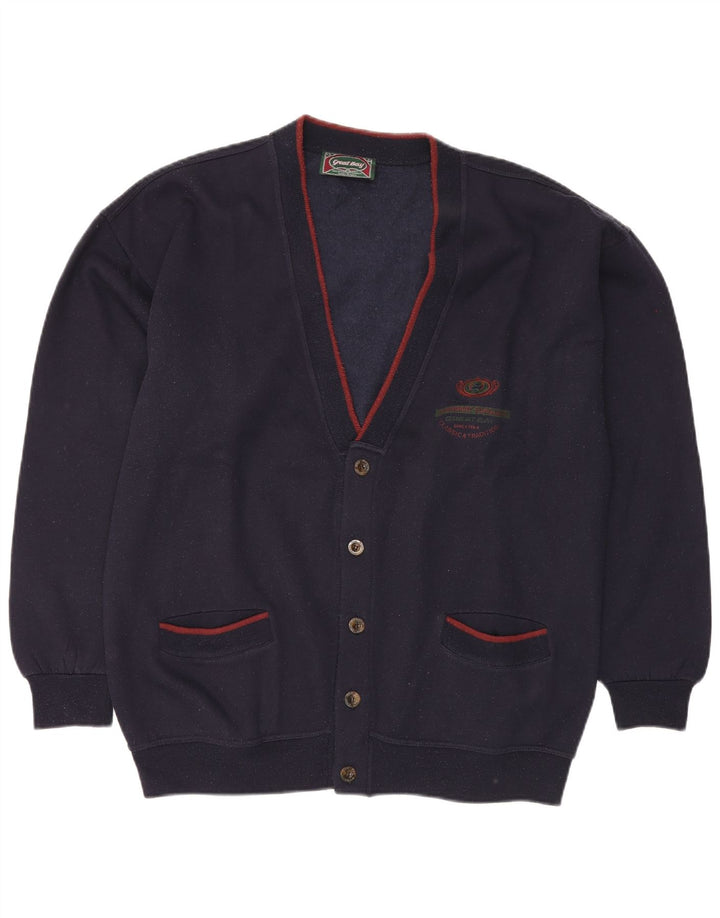 GREAT BAY Herre cardigan sweater XL marineblå bomuld