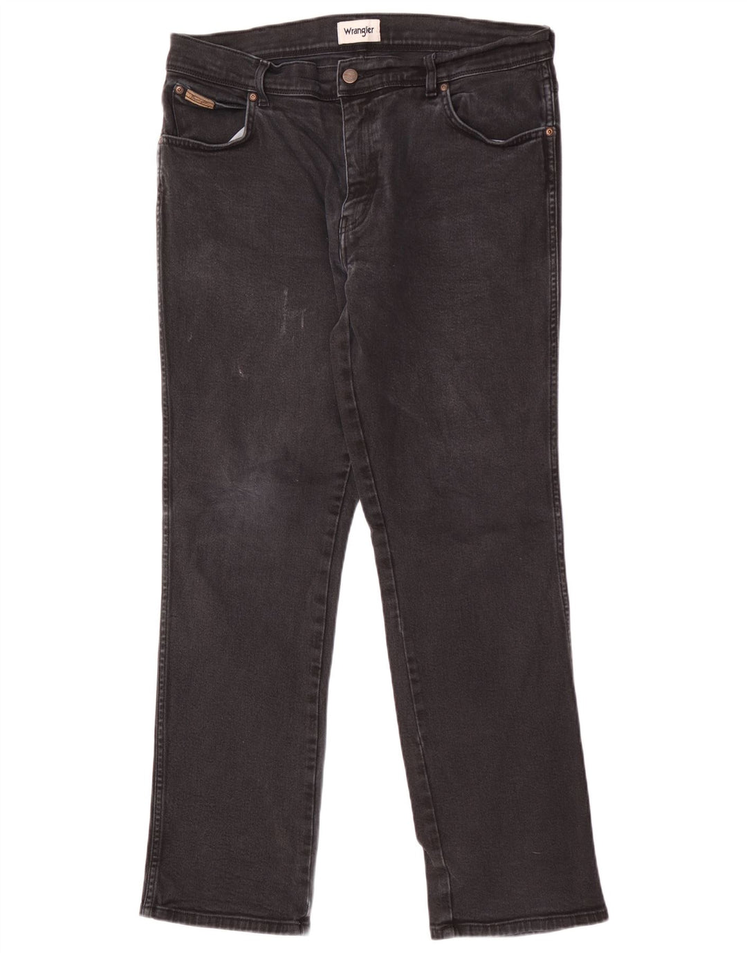 Wrangler Herre Texas Straight Jeans W36 L32 Sort Bomuld