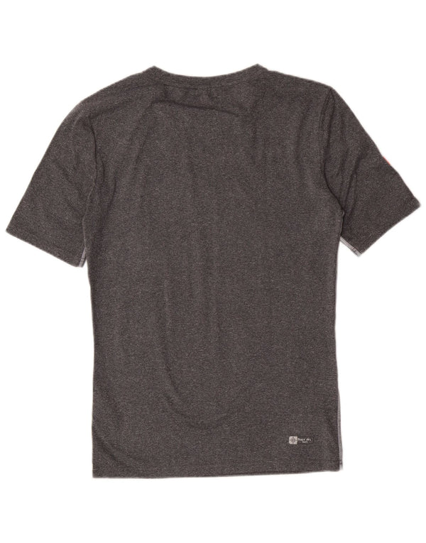 Superdry grafisk T-shirt top til kvinder UK 14 Stor grå flækket polyester