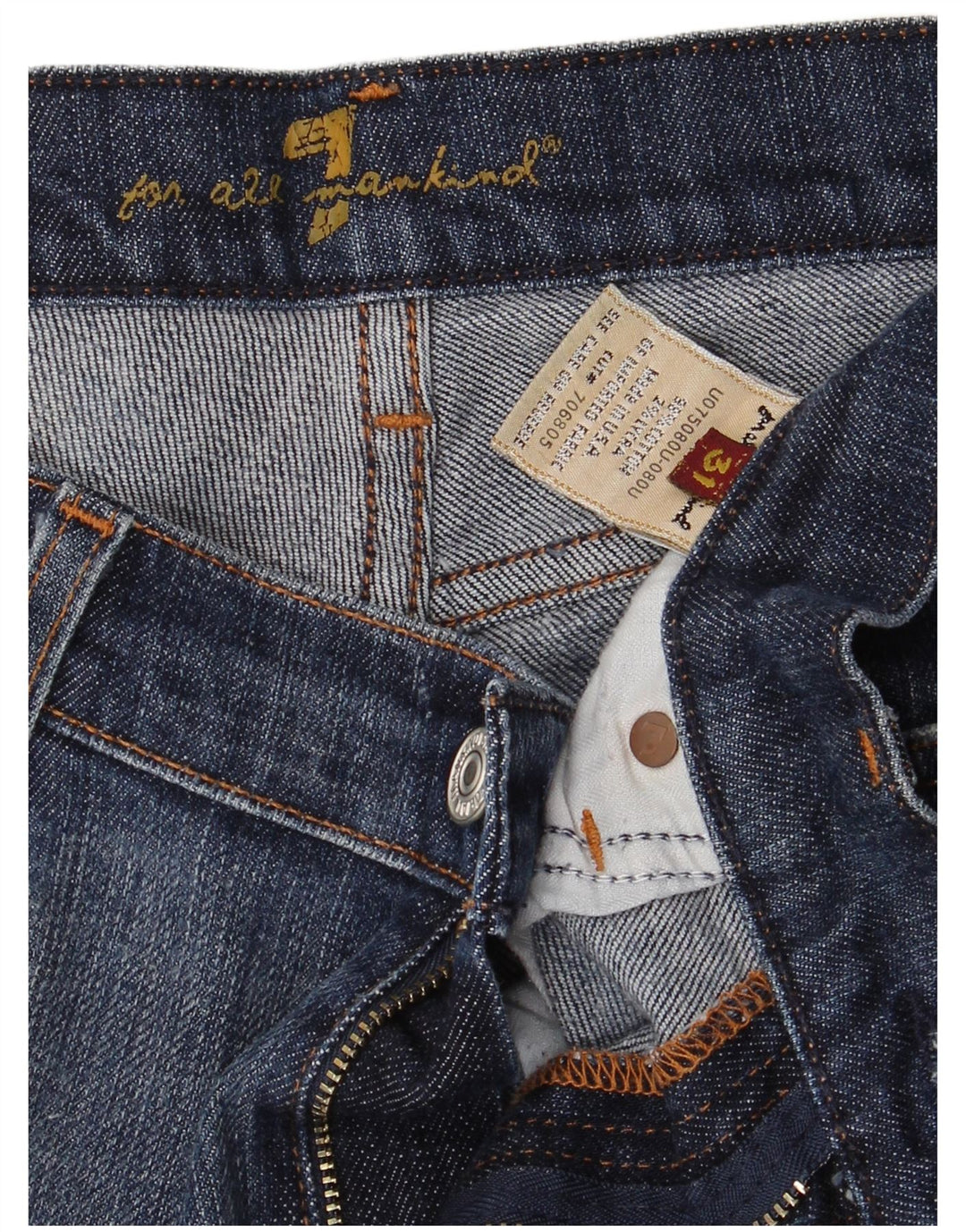7 For All Mankind Dame Bootcut Jeans W31 L30 Blå Bomuld