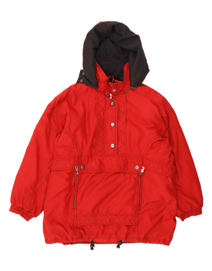 RODEO Womens Oversized Hooded Anorak Jacket UK 18 XL Red Nylon Vintage Rodeo and Second-Hand Rodeo from Messina Hembry 