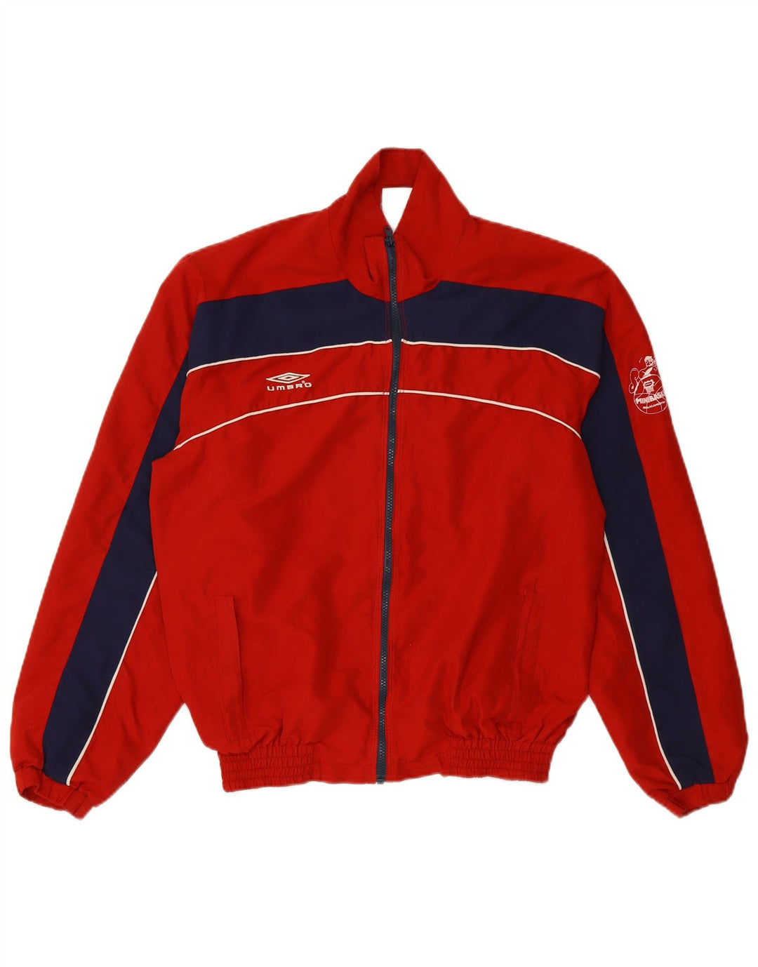 UMBRO Træningsdragt topjakke til mænd UK 38/40 Medium Rød Colourblock Polyester