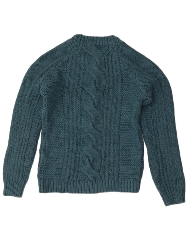 Fat Face Dame Jumper Sweater UK 6 XS Grøn Akryl