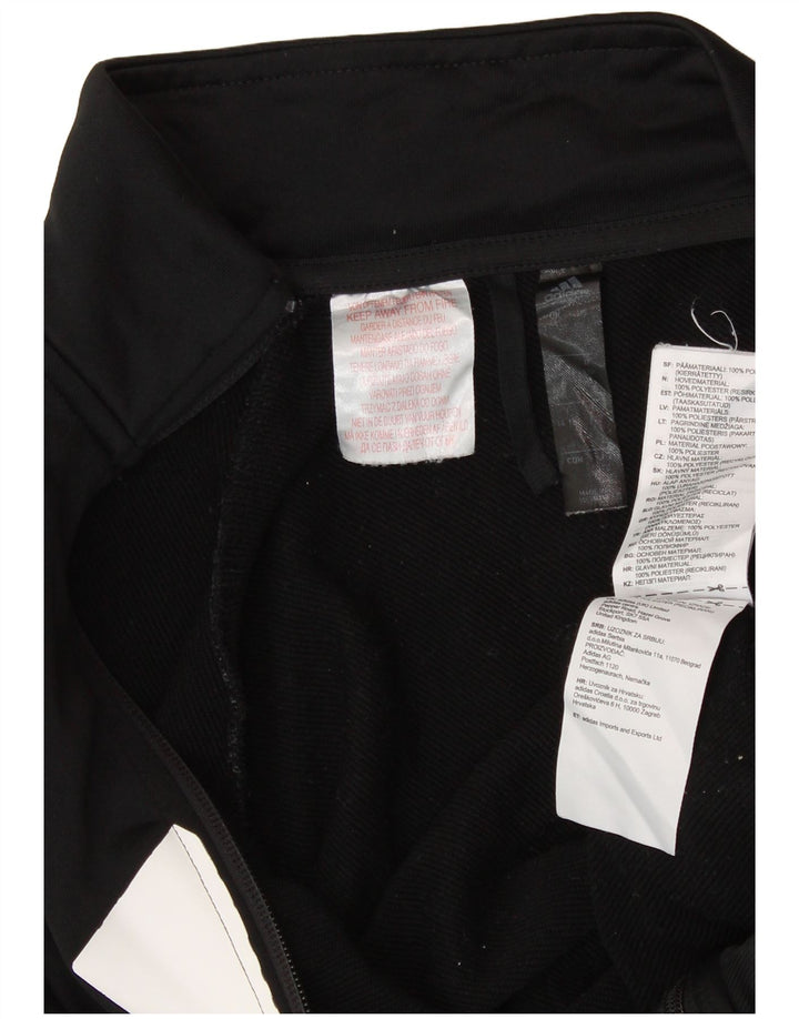 ADIDAS drenge grafisk træningsdragt topjakke 14-15 år Sort Colourblock