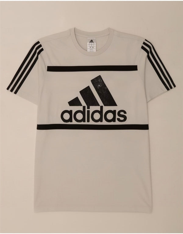 Adidas Grafisk T-shirt top til mænd, stor hvid bomuld