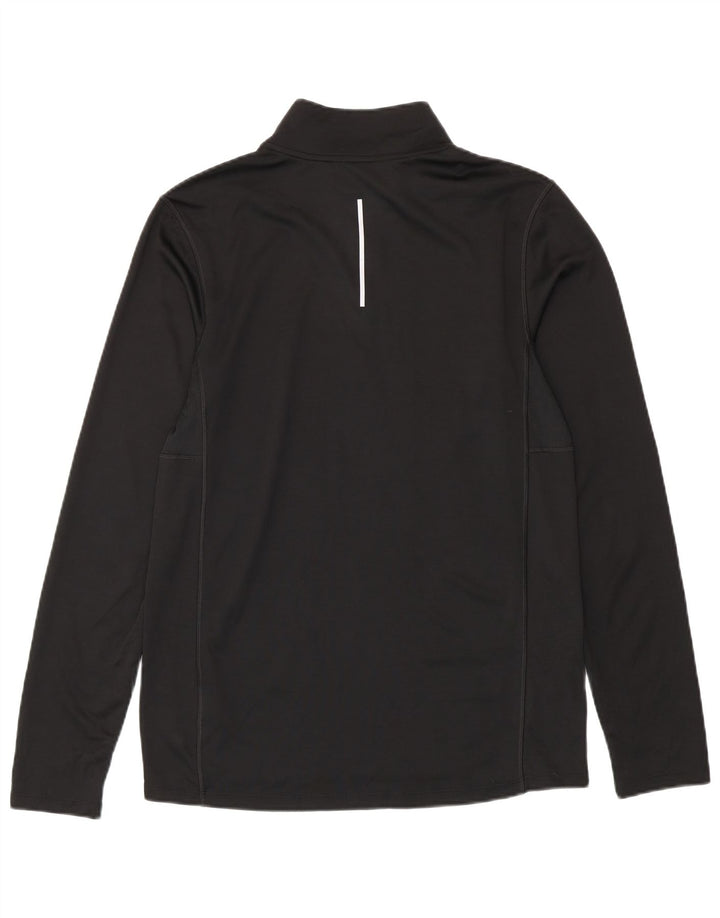 Nike Herre Dri Fit Pullover med lynlås-hals Træningsdragt Top Medium Sort Polyester