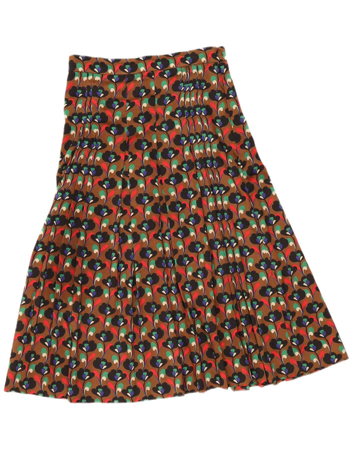 Zara plisseret nederdel til kvinder Medium W28 Brun blomsterpolyester