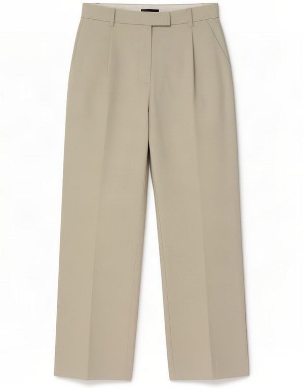 Zara Chinobukser med brede ben til kvinder Small W26 L32 Beige Polyester