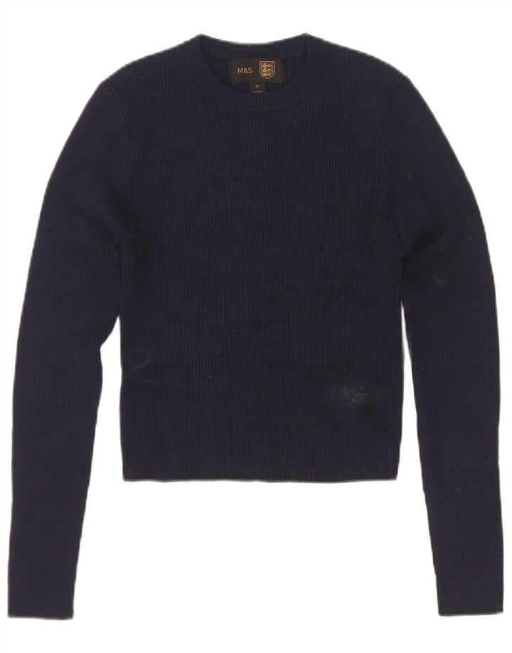 Marks & Spencer Dame Crop Top UK 4 XS Navy Blue