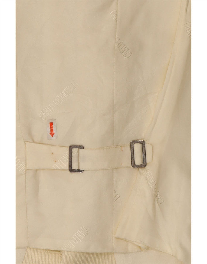 CARLO PIGNATELLI Mens Waistcoat IT 50 Medium Beige Acetate