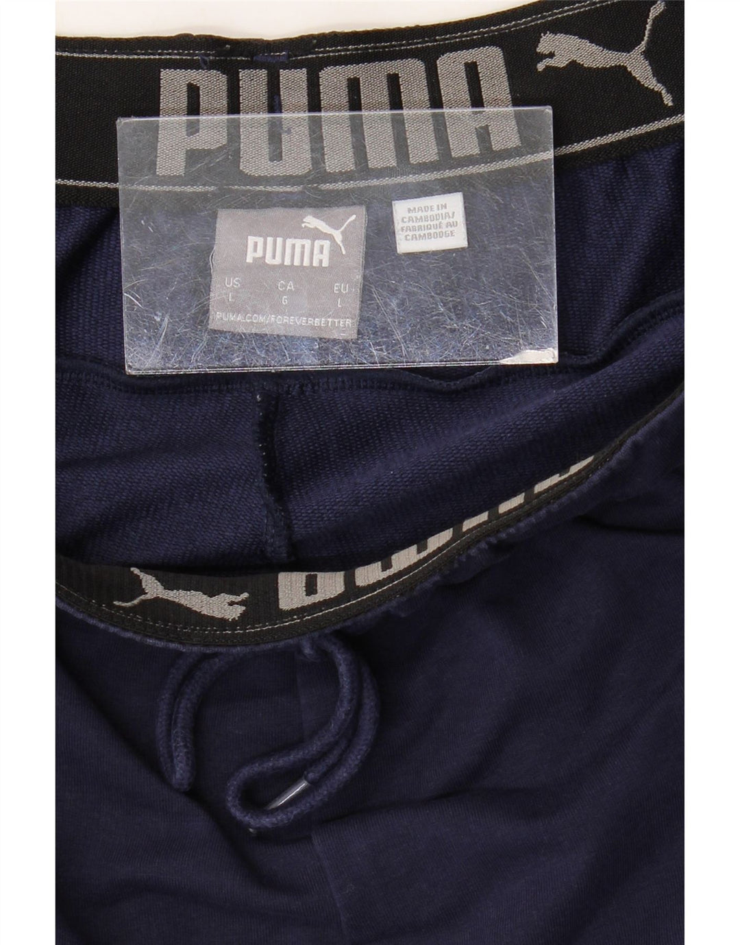 PUMA Træningsdragt bukser til mænd Large Navy Blue Colourblock