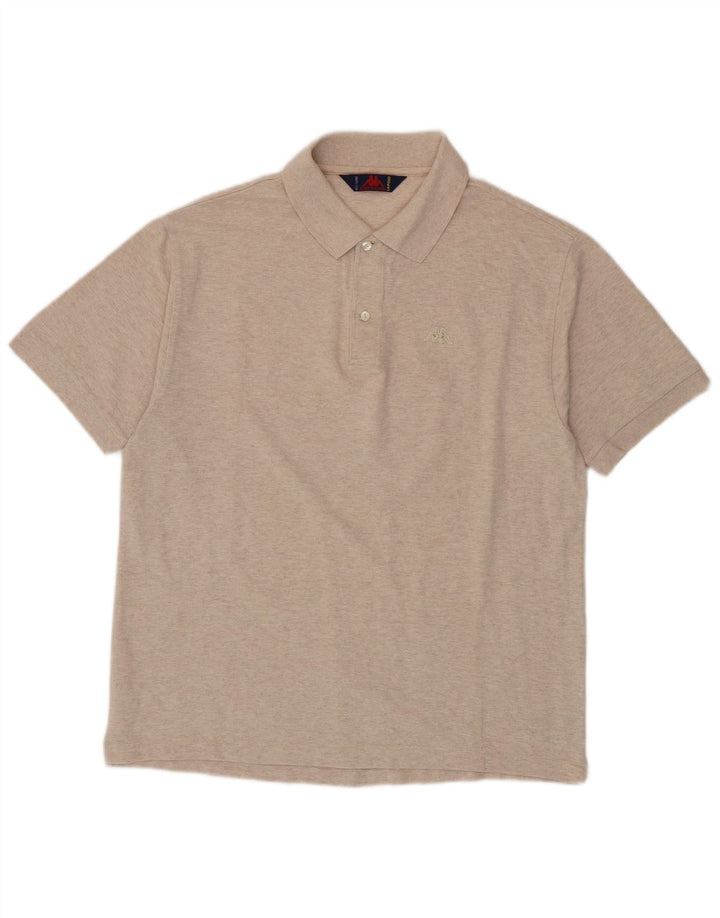 Kappa herre poloshirt XL beige bomuld