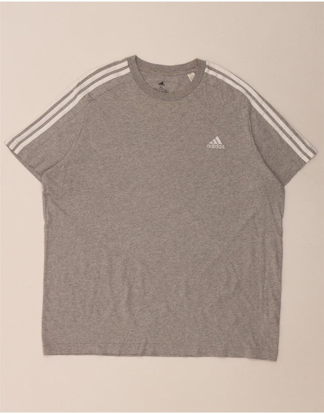 Adidas Herre T-Shirt Top XL Grå Bomuld