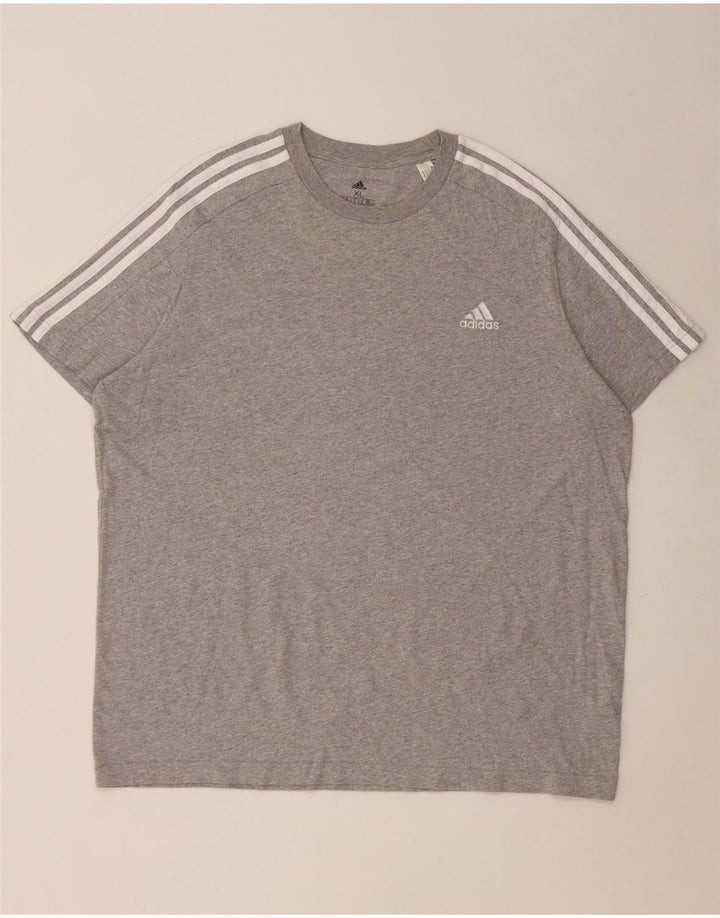 Adidas Herre T-Shirt Top XL Grå Bomuld