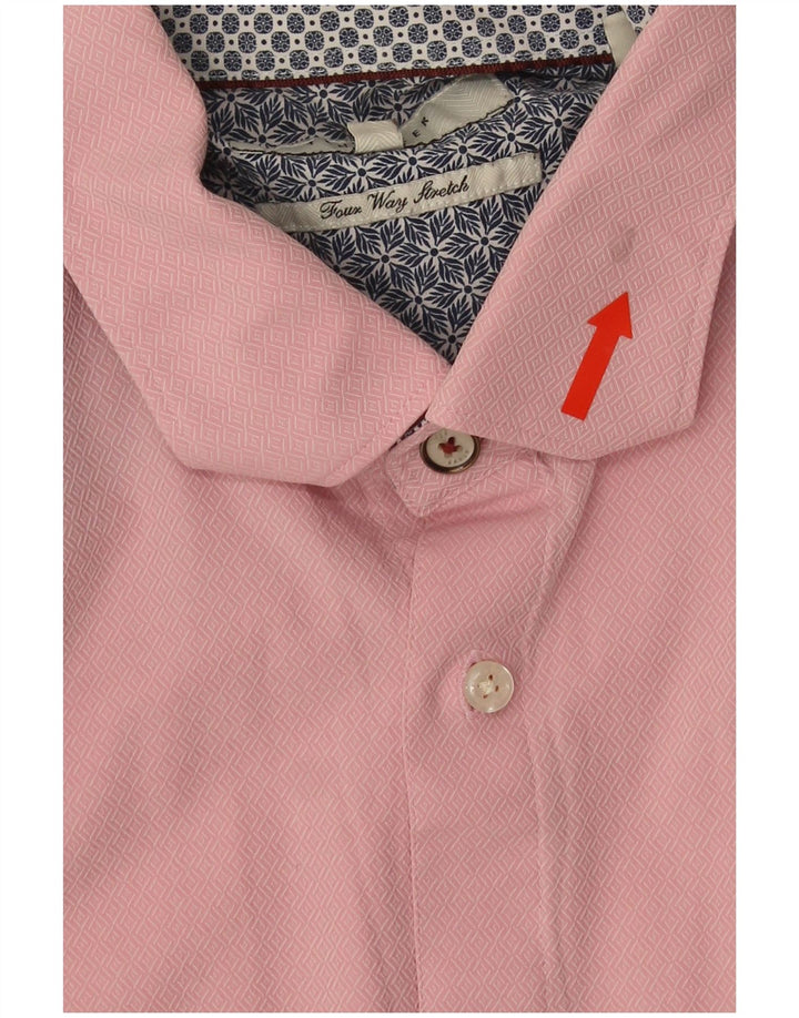 Ted Baker Herreskjorte str. 16 1/2 Large Pink Geometric Cotton