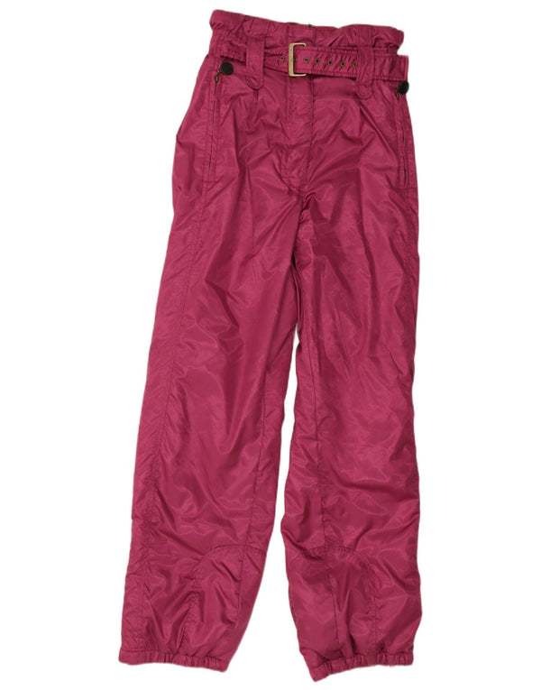 Vintage dame jogger skibukser UK 14 Large Pink Polyamide