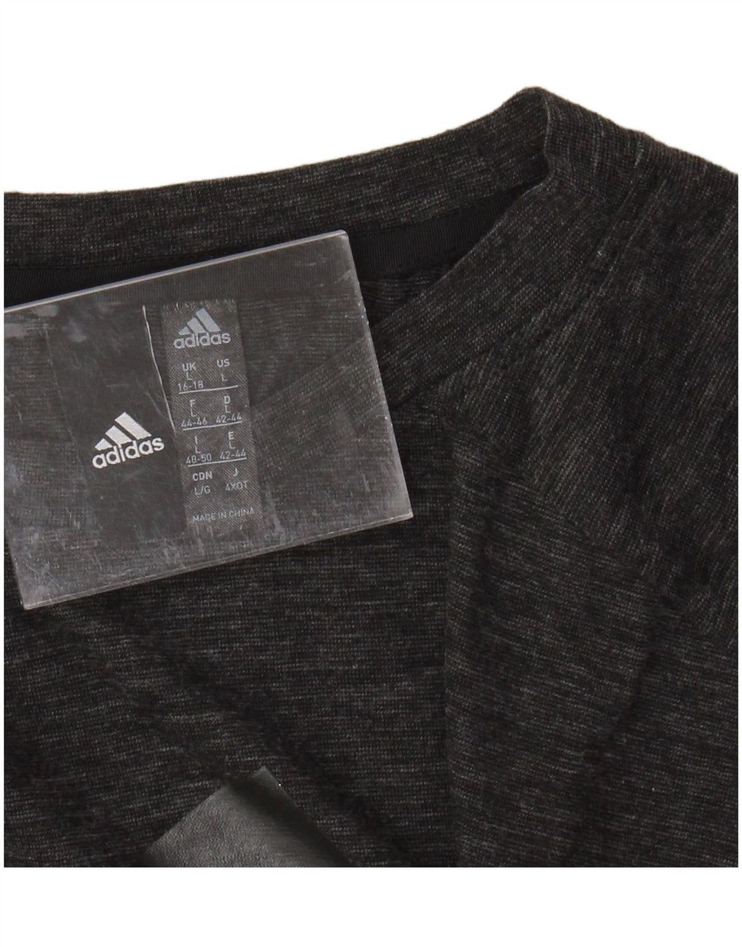 ADIDAS grafisk vesttop til kvinder DK 16/18, stor grå flækket