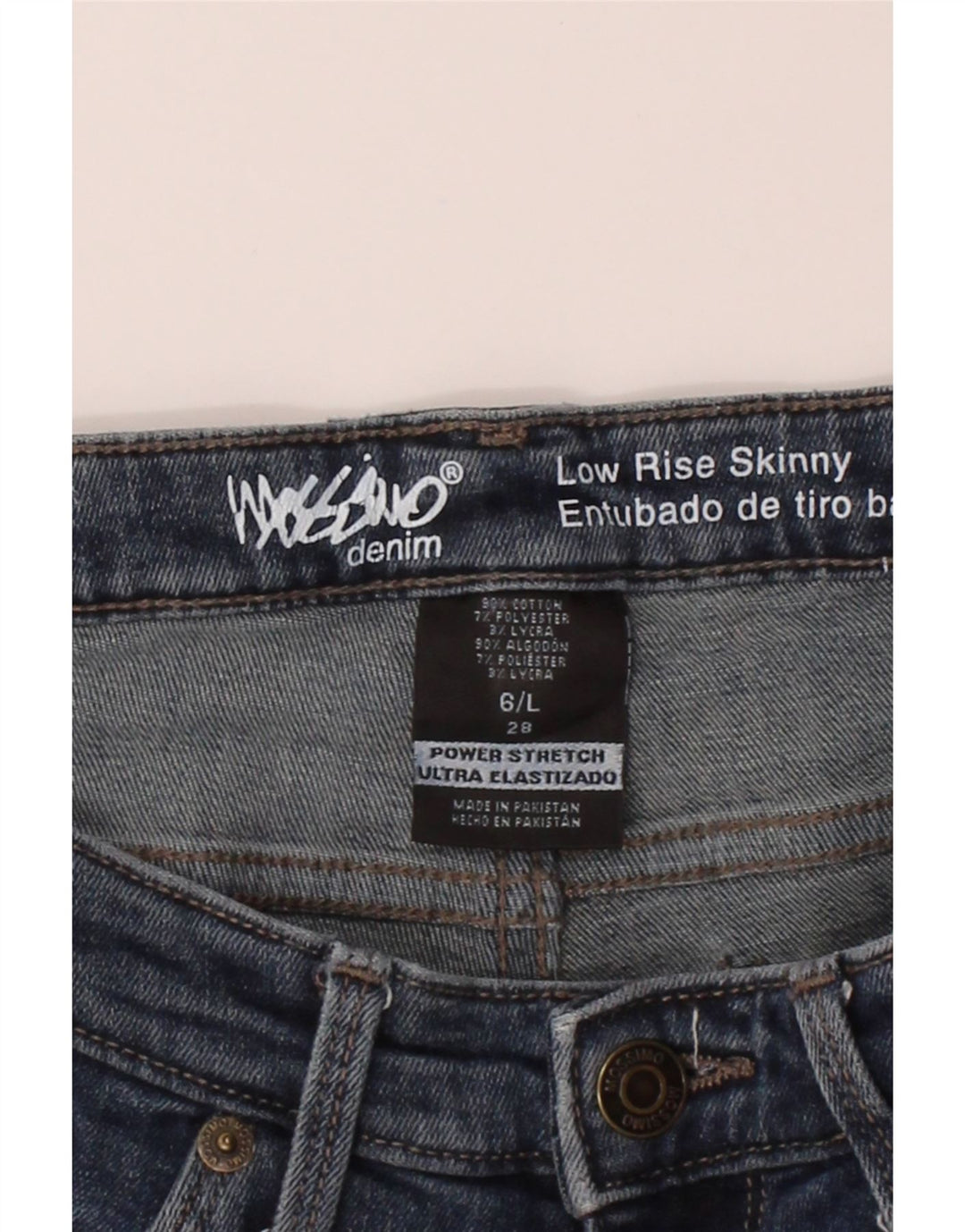 MOSSIMO Womens Power Stretch Skinny Jeans US 6 Medium W28 L32 Blue Vintage Mossimo and Second-Hand Mossimo from Messina Hembry 