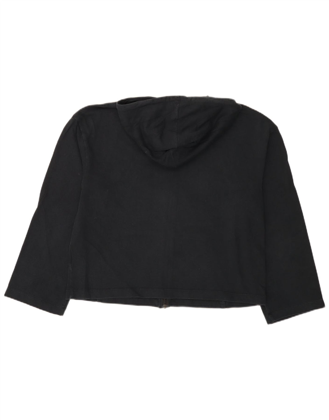 NIKE hættetrøje med lynlås til kvinder UK 12 Medium Sort bomuld