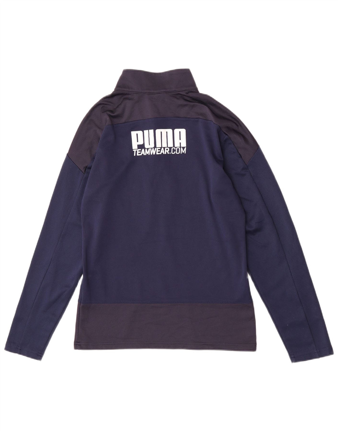 Puma Herre Grafisk Pullover Træningsdragt Top Small Navy Blue Colourblock