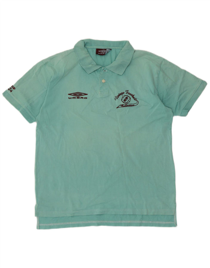Umbro Herre Grafisk Polo Shirt Stor turkis bomuld