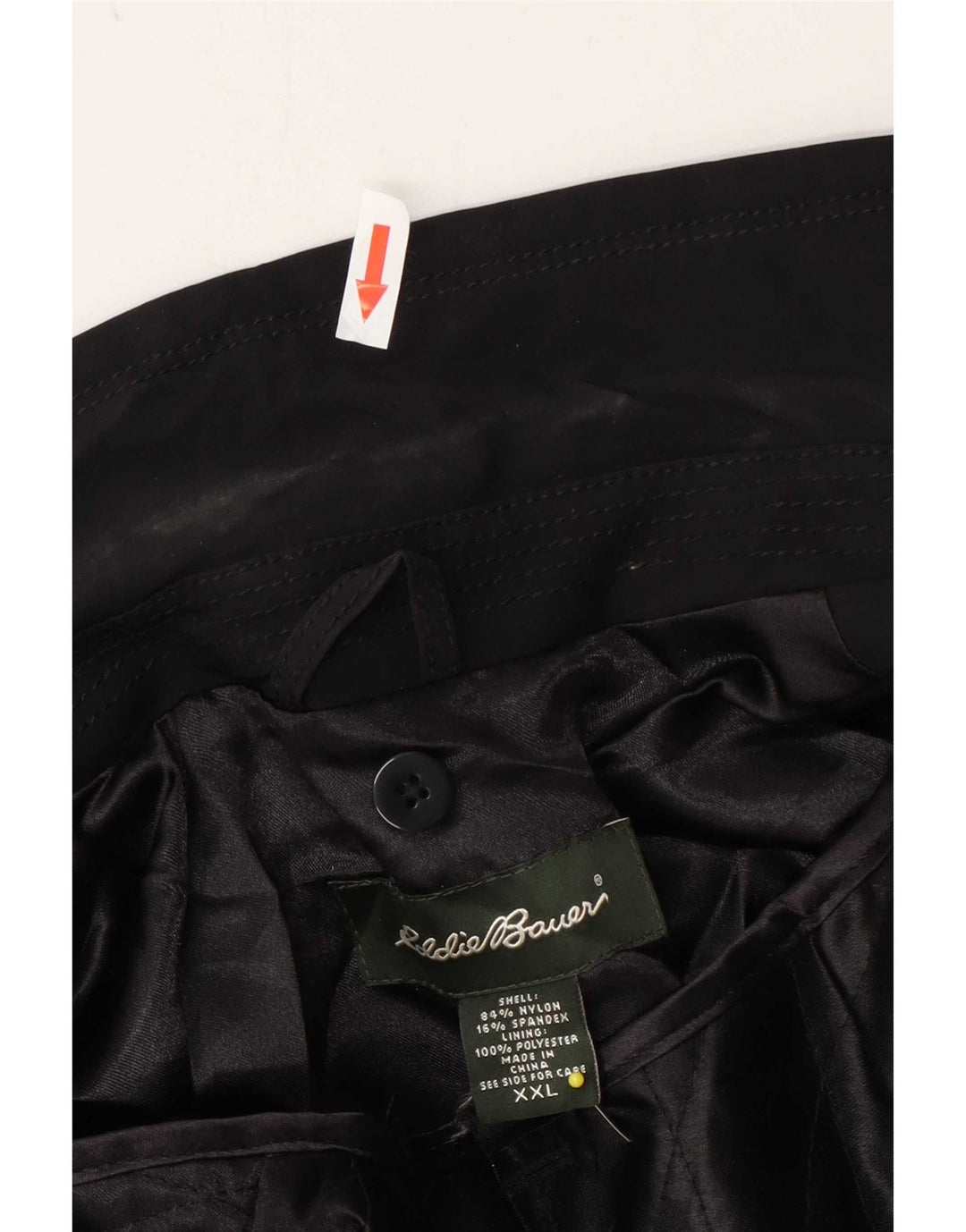 Eddie Bauer Dame Overfrakke UK 20 2XL Sort Nylon