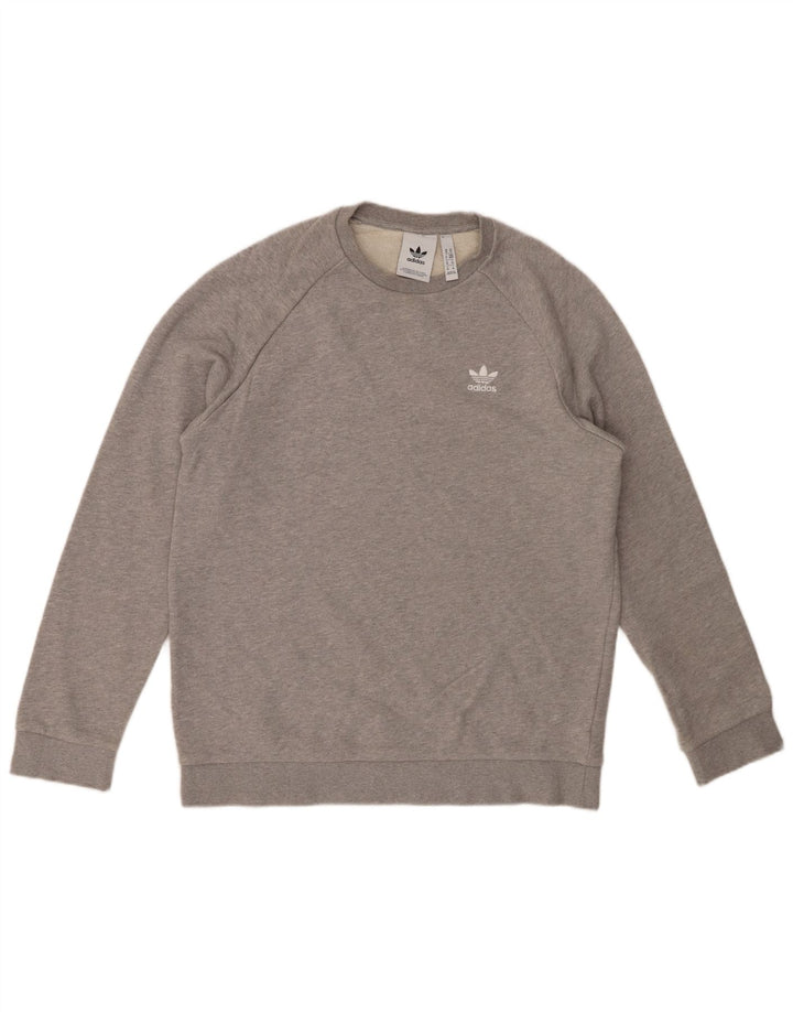 ADIDAS Sweatshirt til mænd mellem grå bomuld