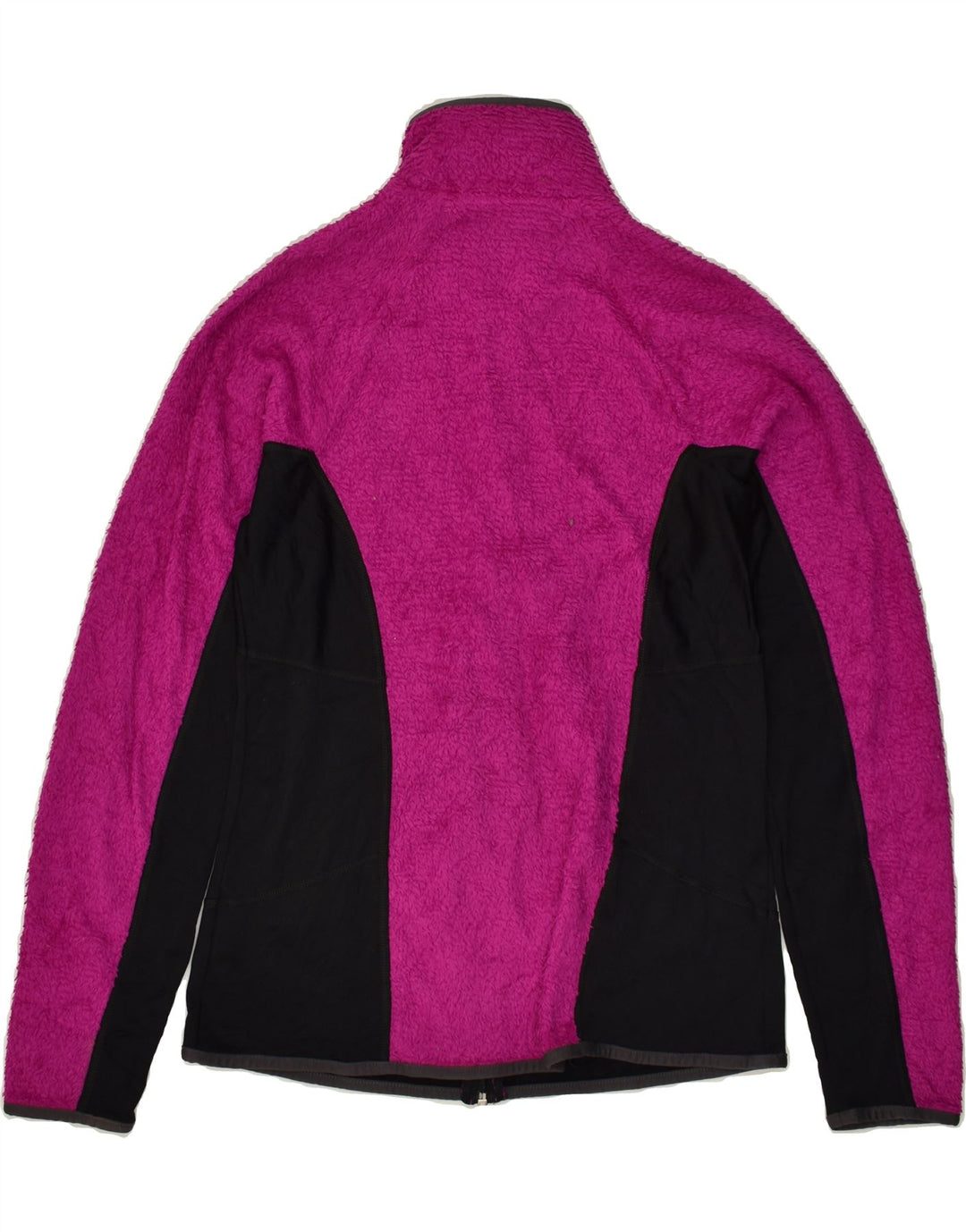 FILA Womens Fleece Jacket UK 14 Medium Pink Colourblock Polyester | Vintage Fila | Thrift | Second-Hand Fila | Used Clothing | Messina Hembry 