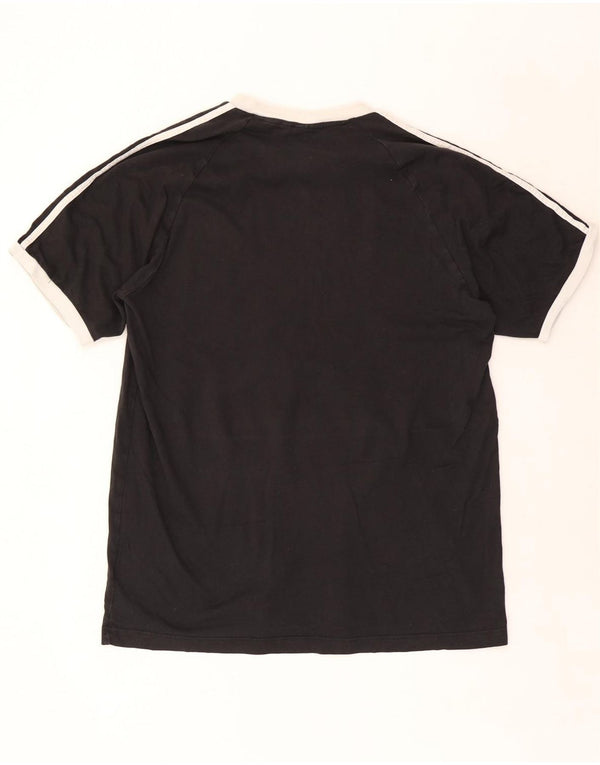 Adidas Herre T-Shirt Top XL Sort Colourblock Bomuld