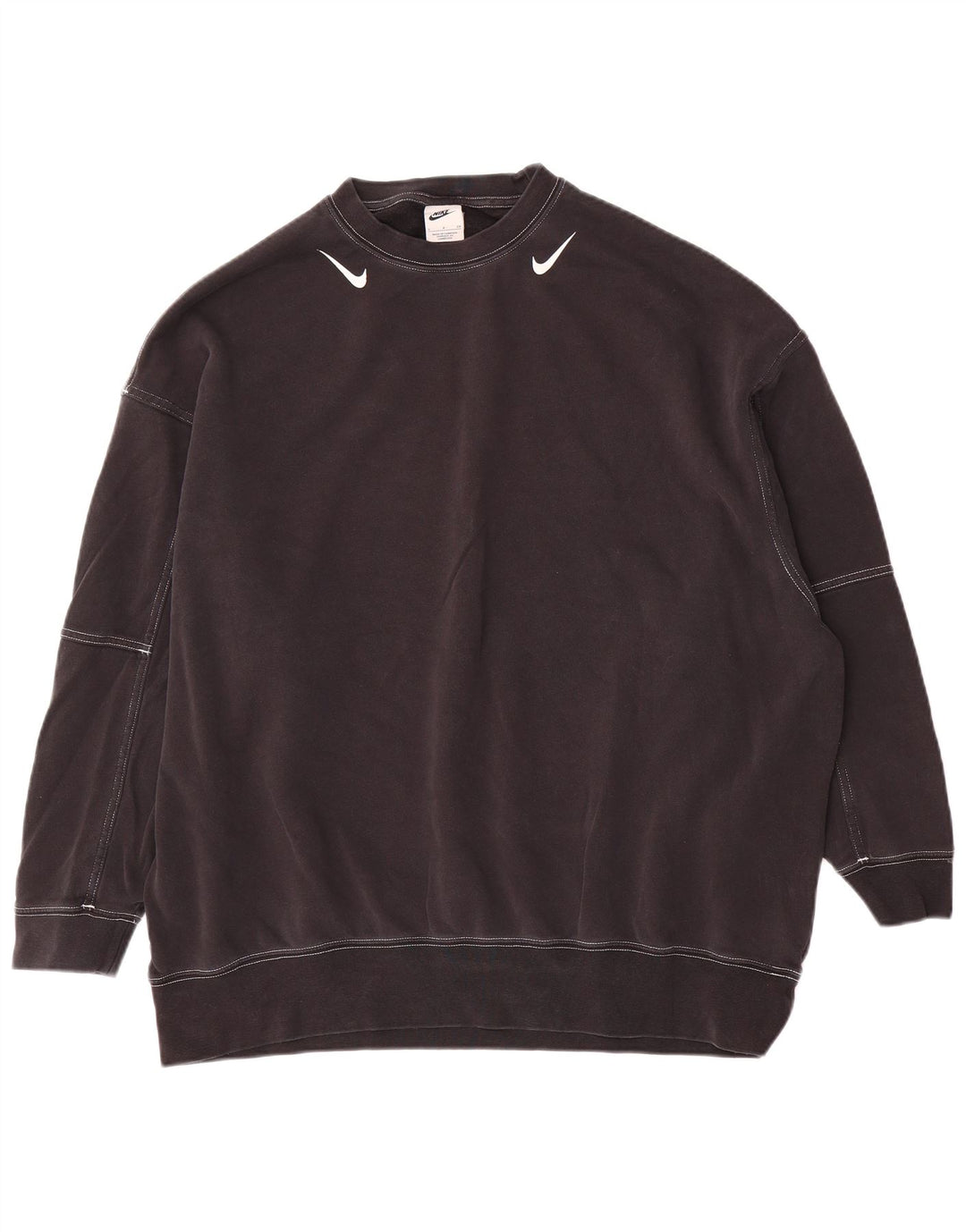 Nike Herre Grafisk Loose Fit Sweatshirt Jumper Lille sort bomuld