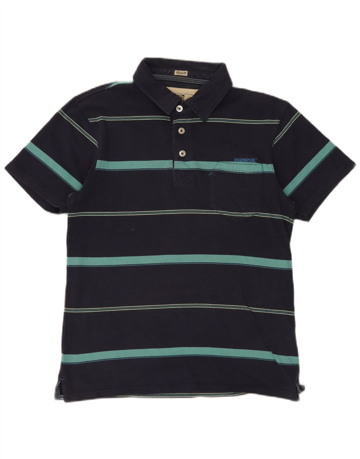 Animal Herre Regular Fit Polo Shirt Lille marineblå stribet bomuld