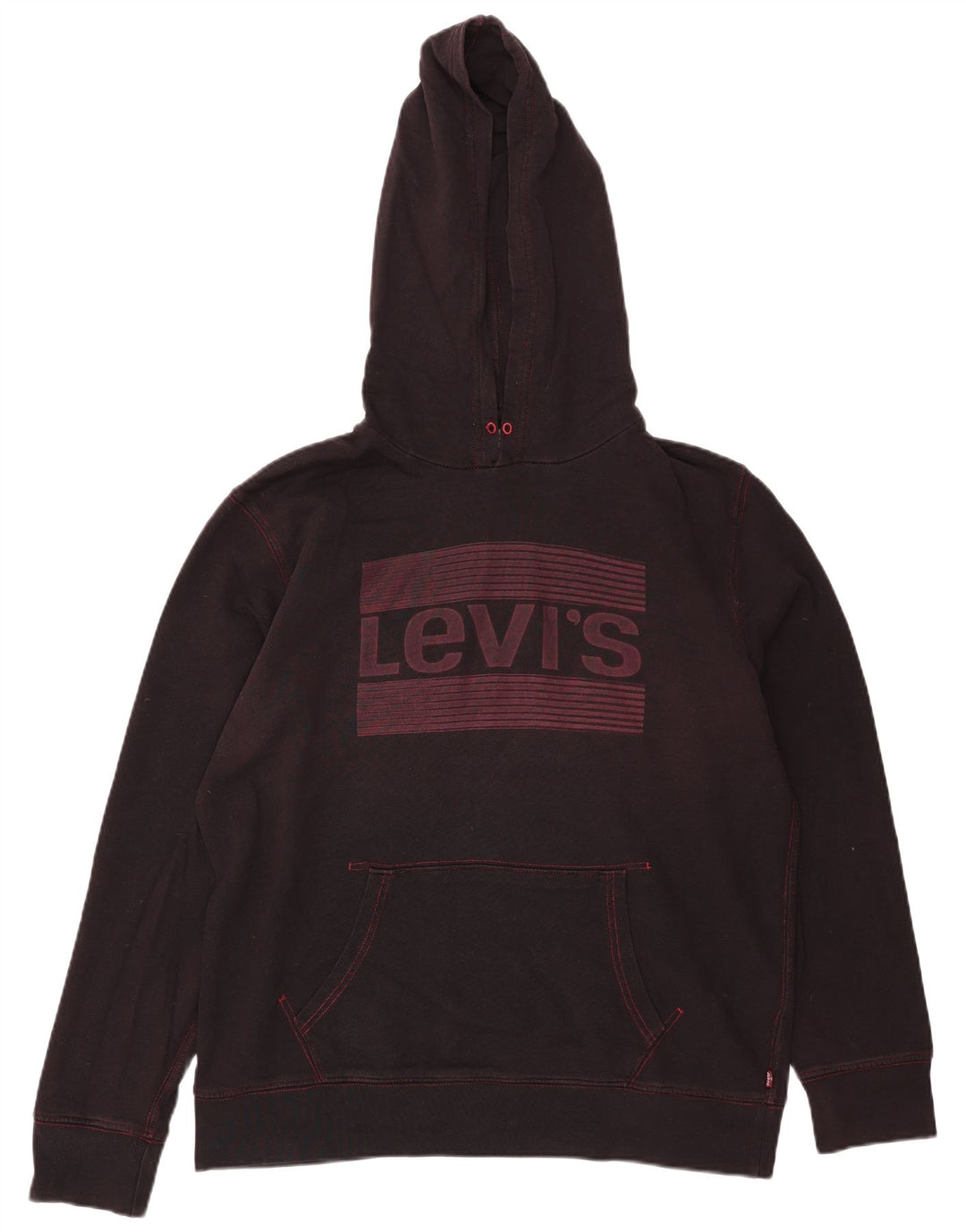 Levi's Grafisk hættetrøje til mænd, stor sort bomuld