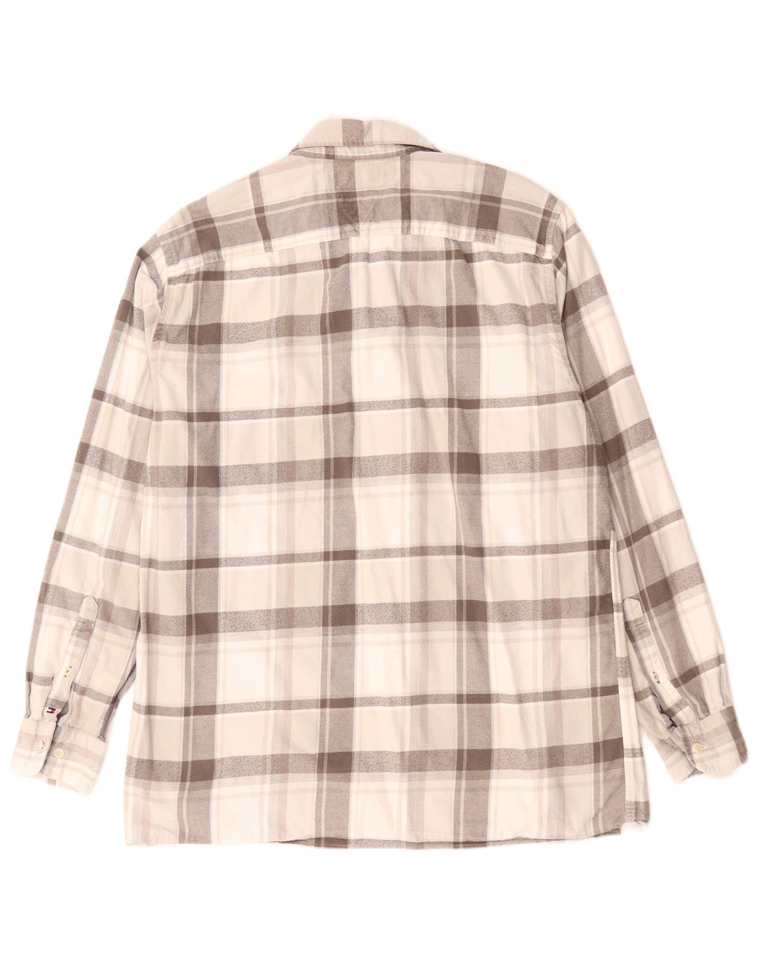 Tommy Hilfiger Herre Regular Fit Flanellskjorte XL Grå Plaid Bomuld