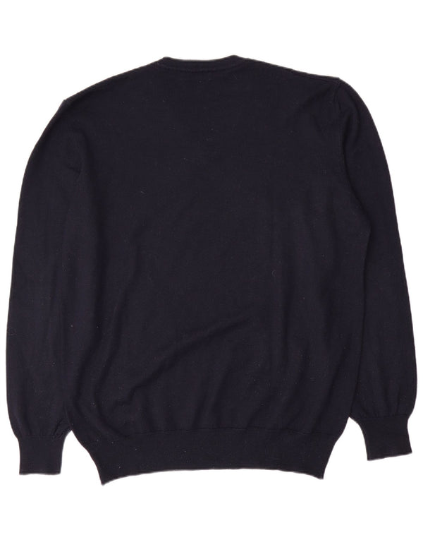 SIR RAPHAEL Herre V-hals sweater 2XL marineblå akryl
