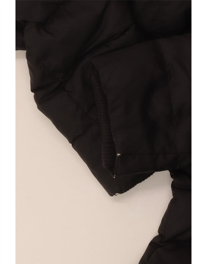 Tommy Hilfiger Dame Hætte Polstret Frakke UK 10 Small Black Polyester