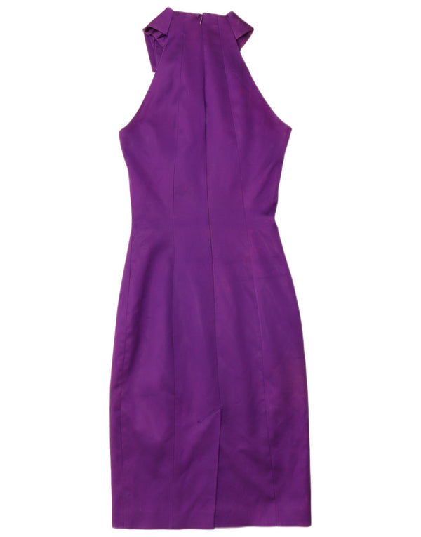 Karen Millen Dame Halter Dress UK 8 Small Purple