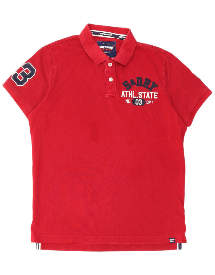 Superdry grafisk poloshirt til mænd 2XL rød bomuld